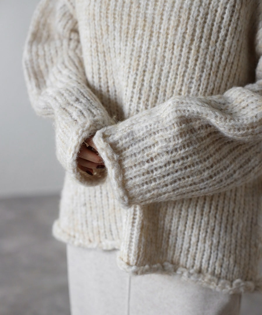 Alpaca Touch Boat Neck Low Gauge Knit [LADIES] 8