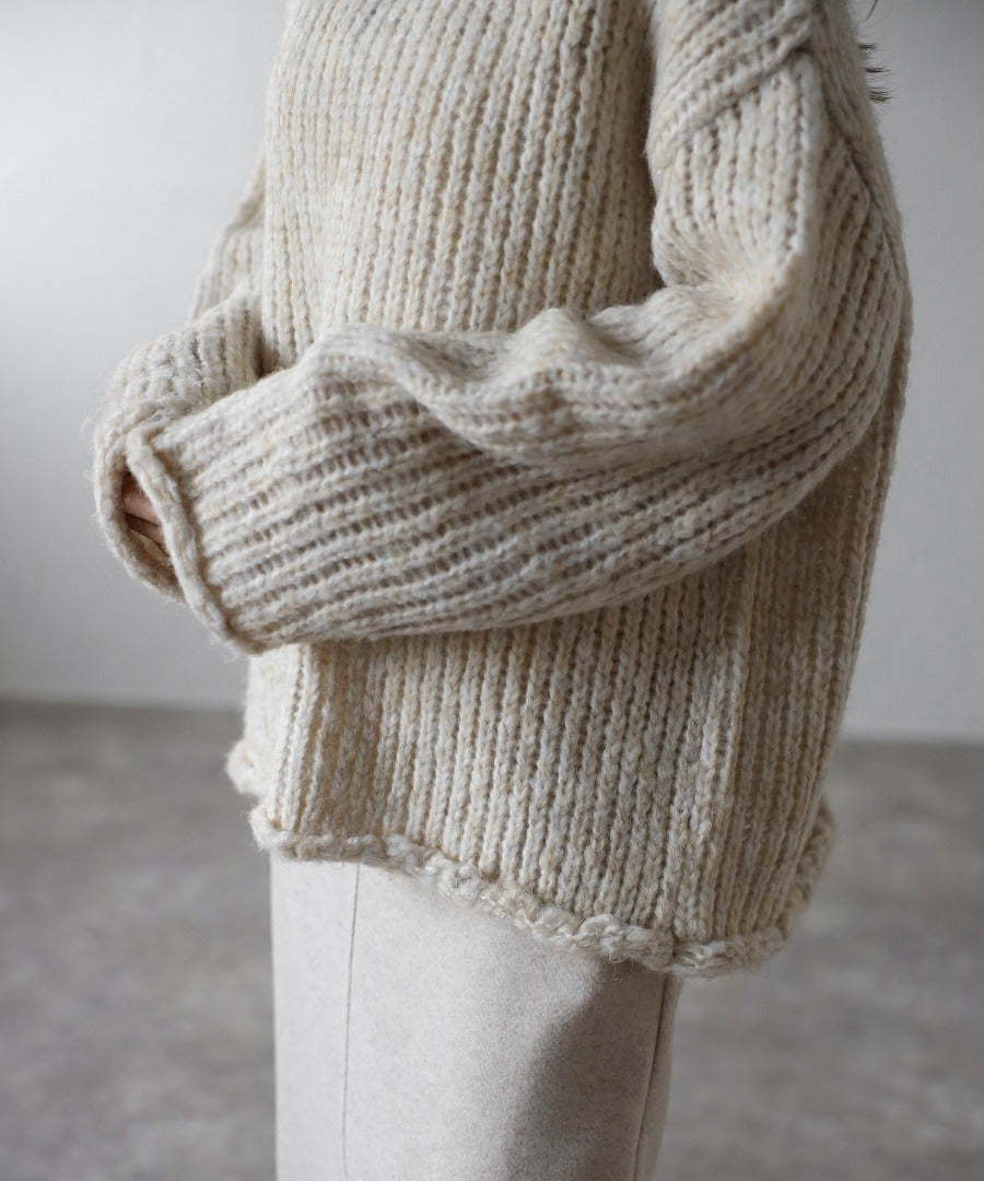 Alpaca Touch Boat Neck Low Gauge Knit [LADIES] 9