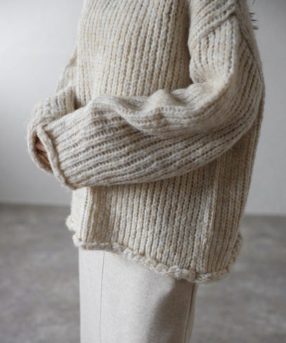 Alpaca Touch Boat Neck Low Gauge Knit [LADIES] 9