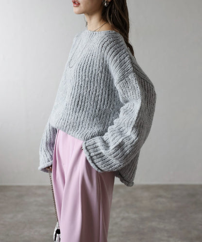 Alpaca Touch Boat Neck Low Gauge Knit [LADIES] 11