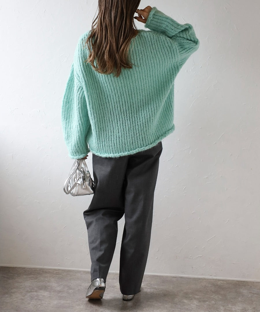 Alpaca Touch Boat Neck Low Gauge Knit [LADIES] 21