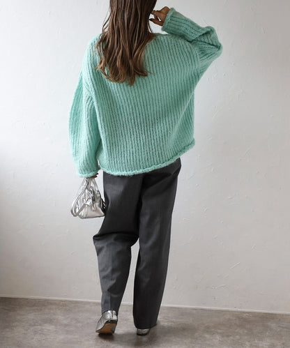 Alpaca Touch Boat Neck Low Gauge Knit [LADIES] 21