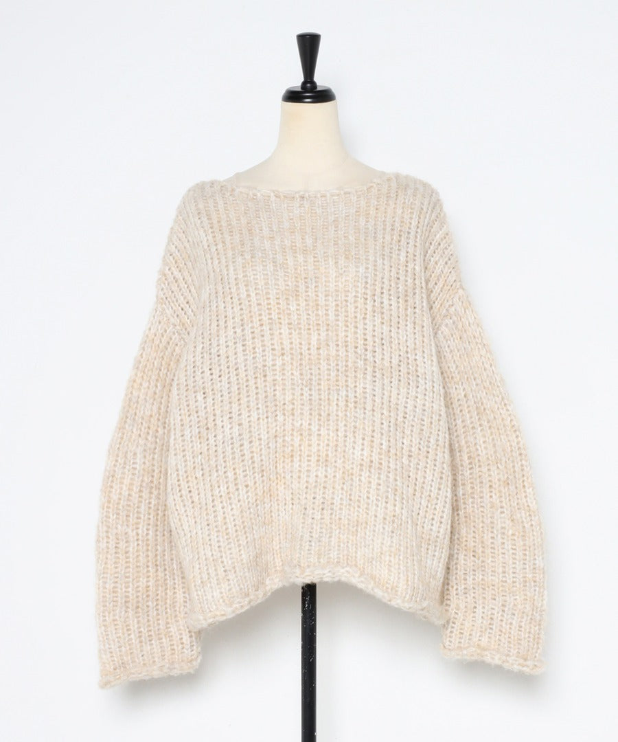 Alpaca Touch Boat Neck Low Gauge Knit [LADIES] 22