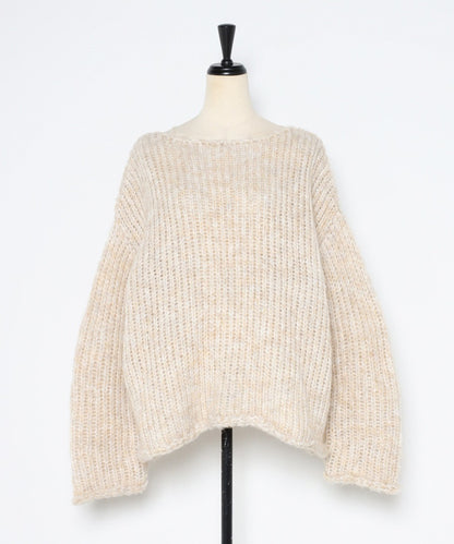 Alpaca Touch Boat Neck Low Gauge Knit [LADIES] 22