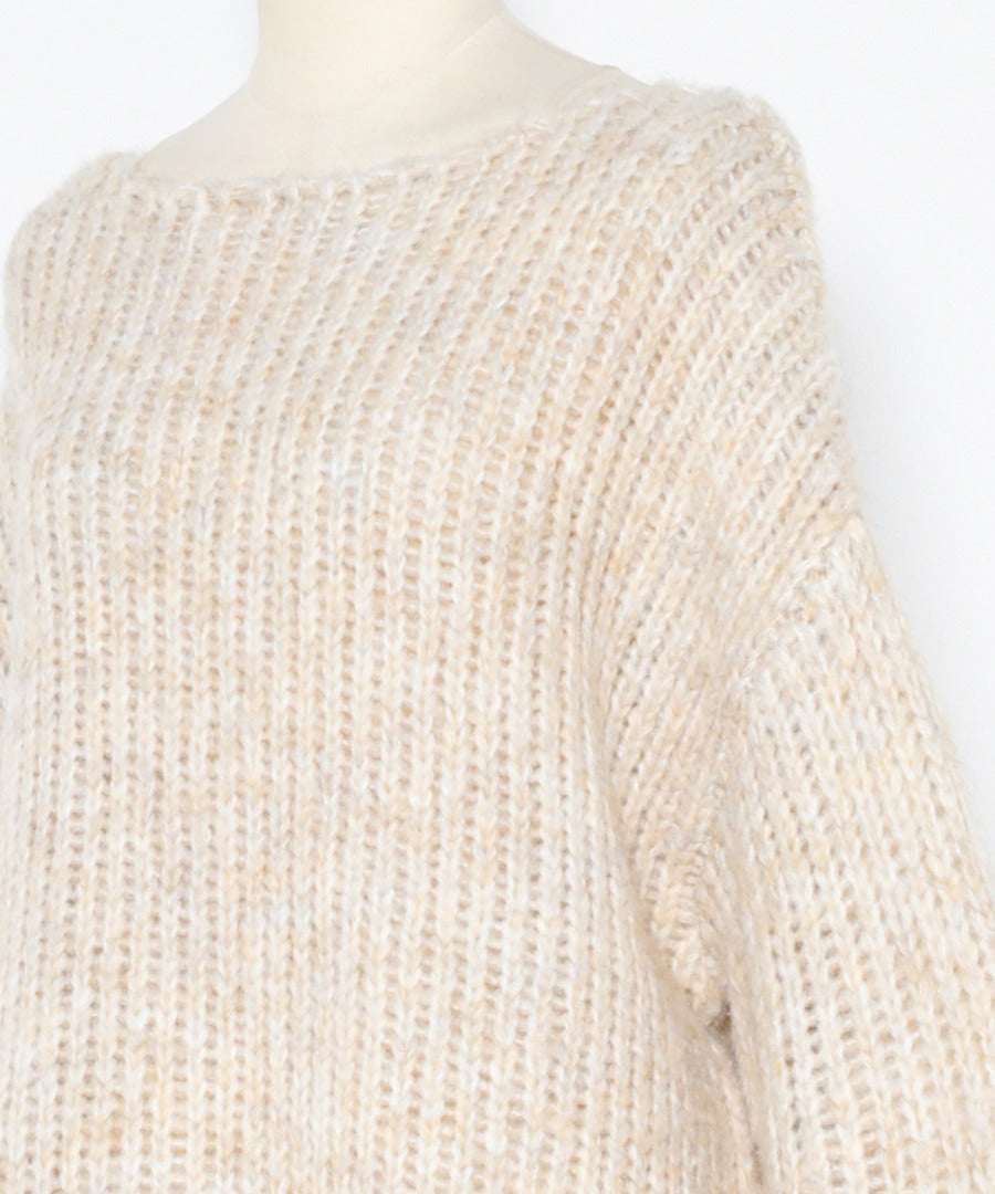 Alpaca Touch Boat Neck Low Gauge Knit [LADIES] 27