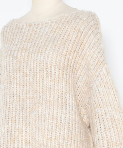 Alpaca Touch Boat Neck Low Gauge Knit [LADIES] 27