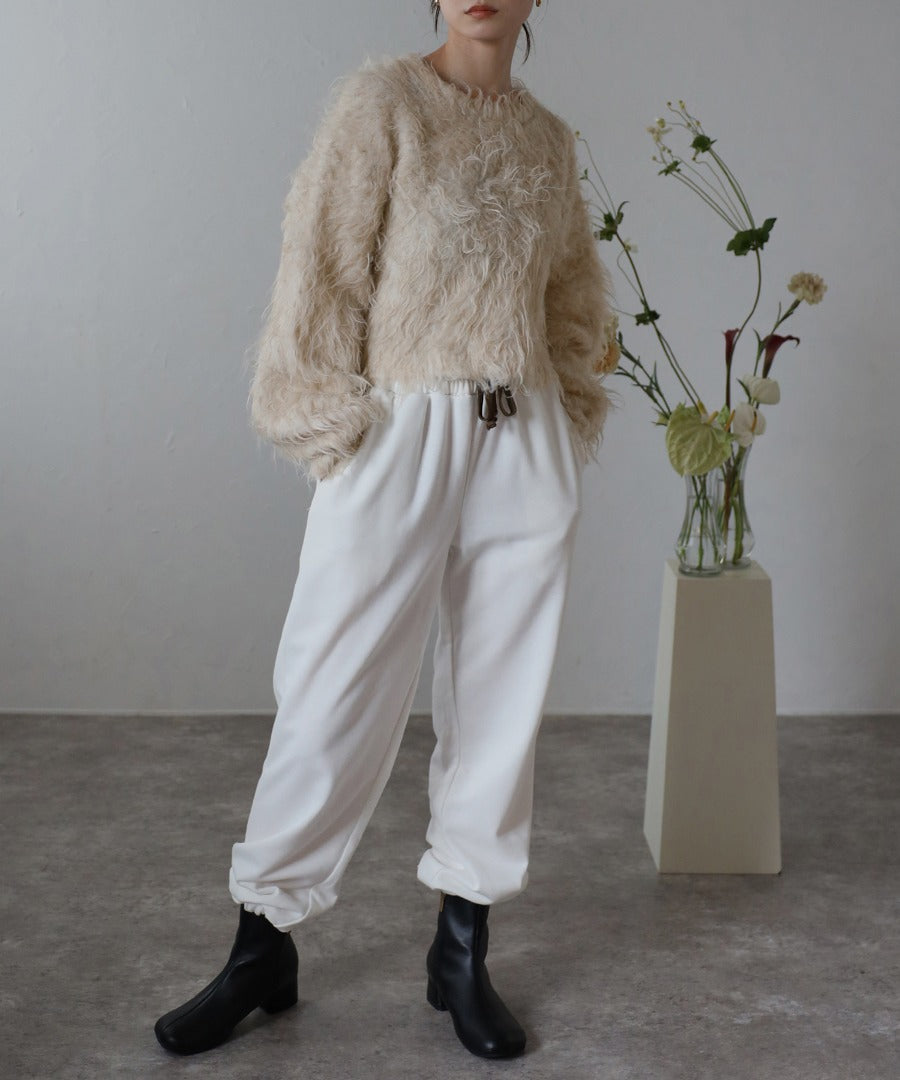 Teddy Bear Shaggy Cropped Pullover [LADIES] 3