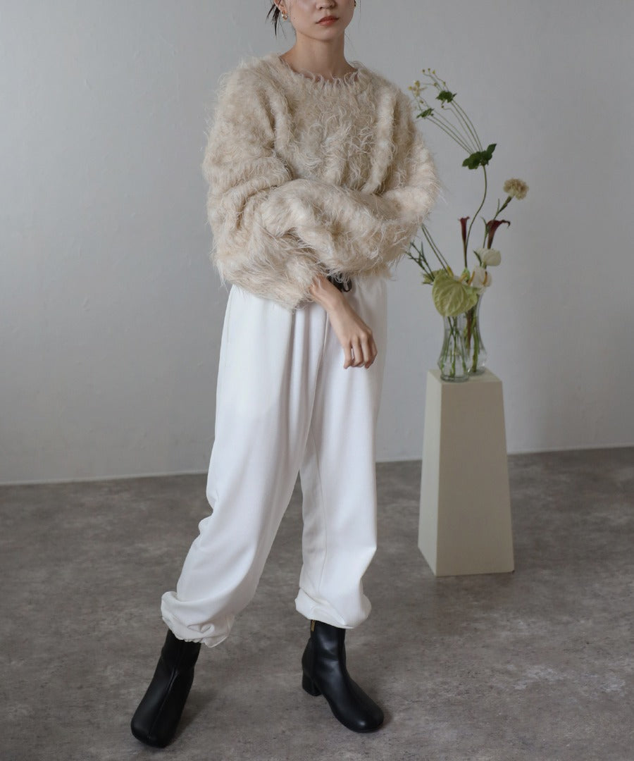 Teddy Bear Shaggy Cropped Pullover [LADIES] 4