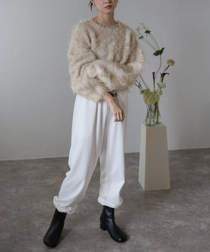 Teddy Bear Shaggy Cropped Pullover [LADIES] 4