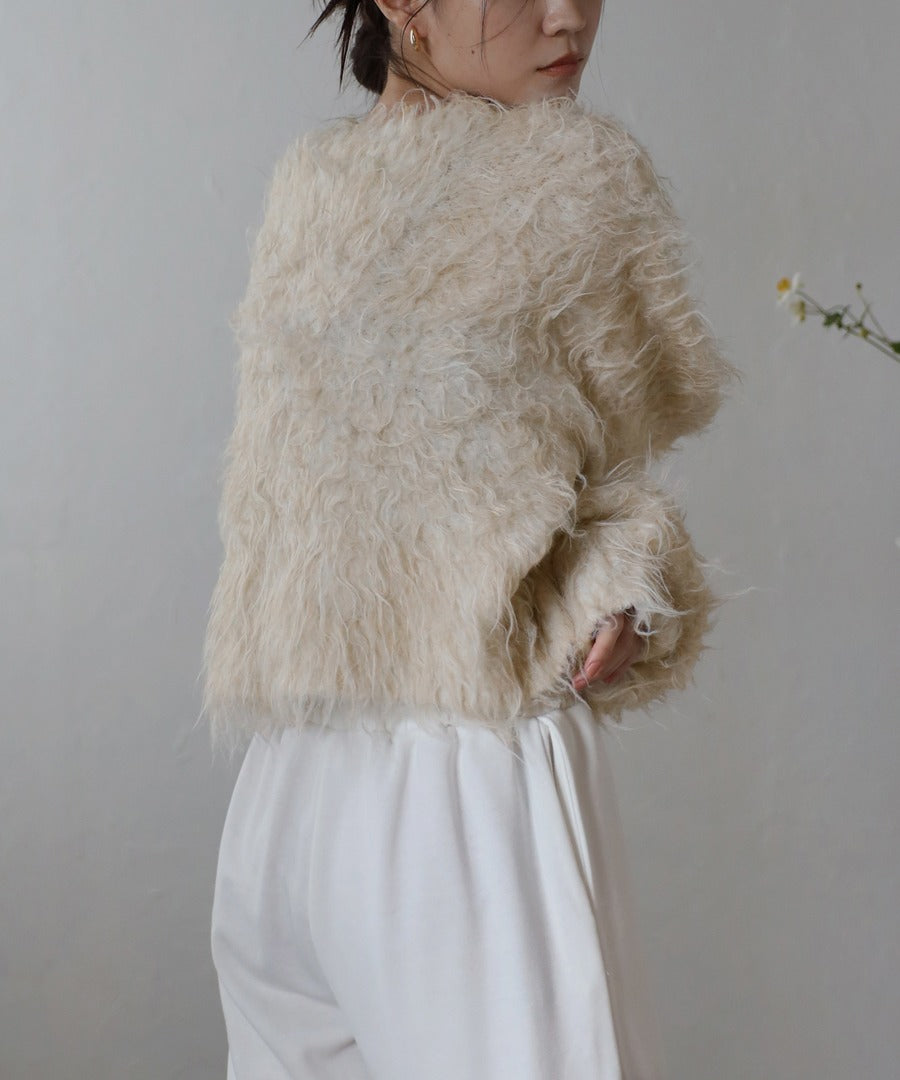 Teddy Bear Shaggy Cropped Pullover [LADIES] 5