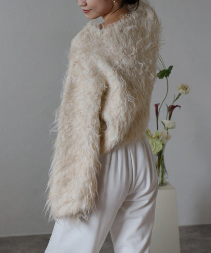 Teddy Bear Shaggy Cropped Pullover [LADIES] 6
