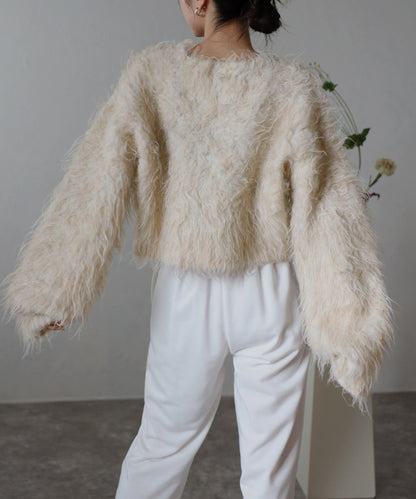Teddy Bear Shaggy Cropped Pullover [LADIES] 7