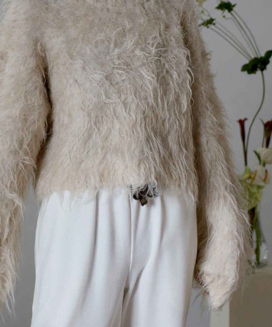 Teddy Bear Shaggy Cropped Pullover [LADIES] 10