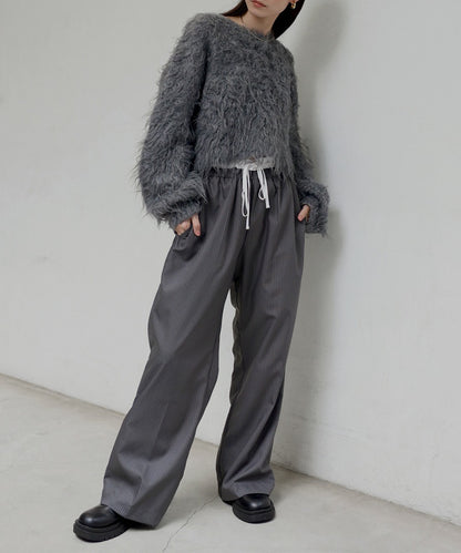 Teddy Bear Shaggy Cropped Pullover [LADIES] 12