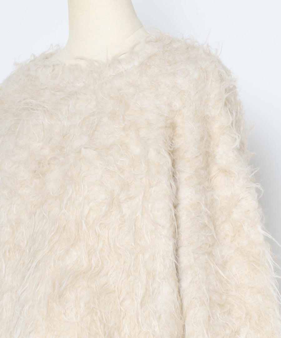 Teddy Bear Shaggy Cropped Pullover [LADIES] 28