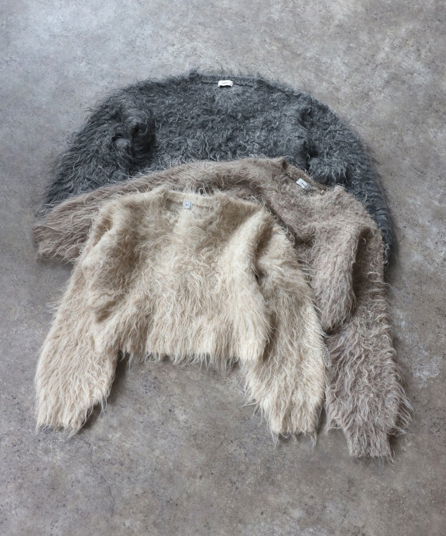 Teddy Bear Shaggy Cropped Pullover [LADIES] 30
