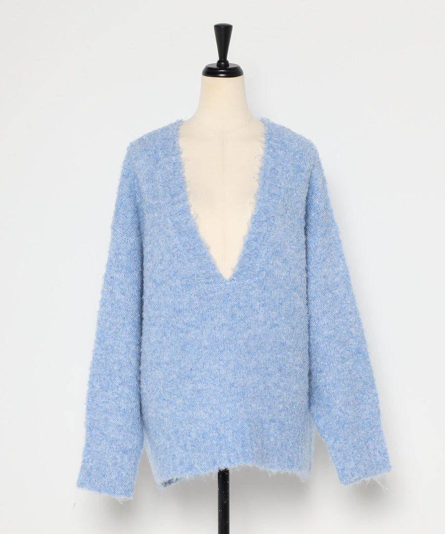 Boucle Deep V-Neck Knit [LADIES] 25