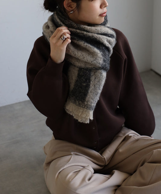 Bicolor Wave Pattern Muffler [LADIES] 1