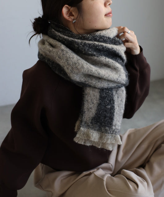 Bicolor Wave Pattern Muffler [LADIES] 2