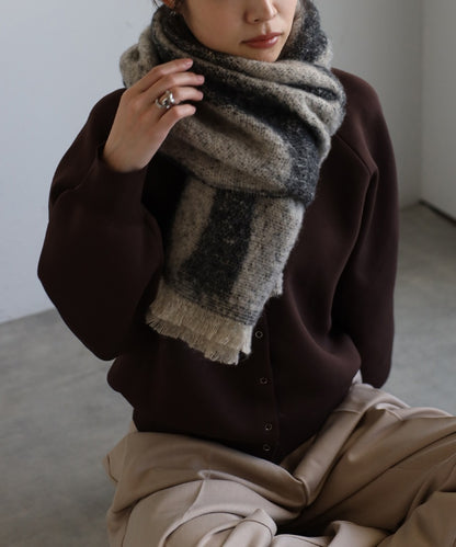 Bicolor Wave Pattern Muffler [LADIES] 3