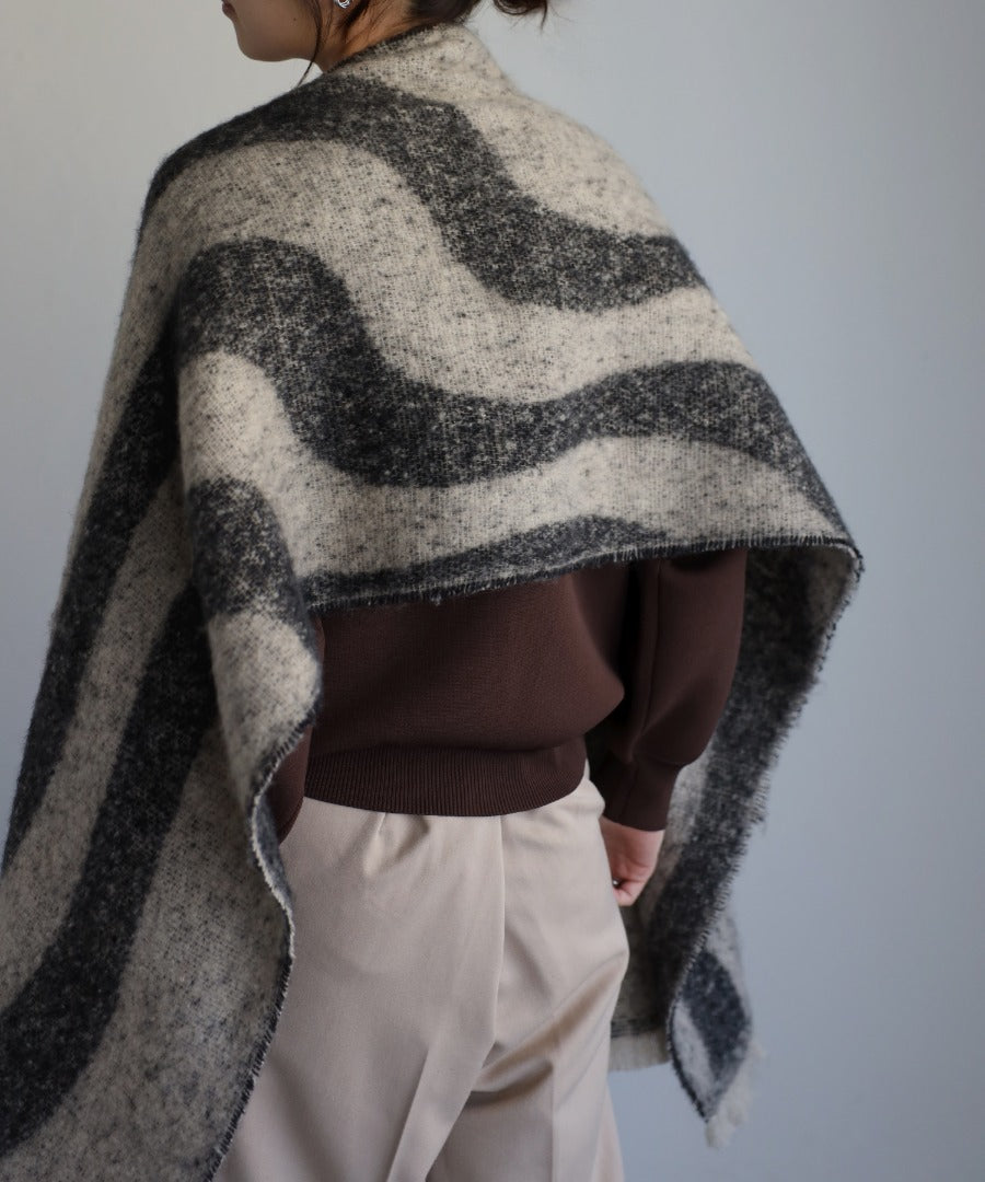 Bicolor Wave Pattern Muffler [LADIES] 4