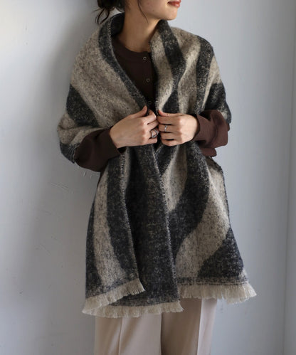 Bicolor Wave Pattern Muffler [LADIES] 5