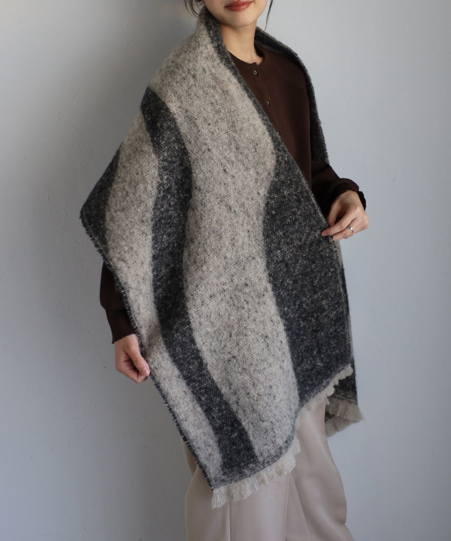 Bicolor Wave Pattern Muffler [LADIES] 6