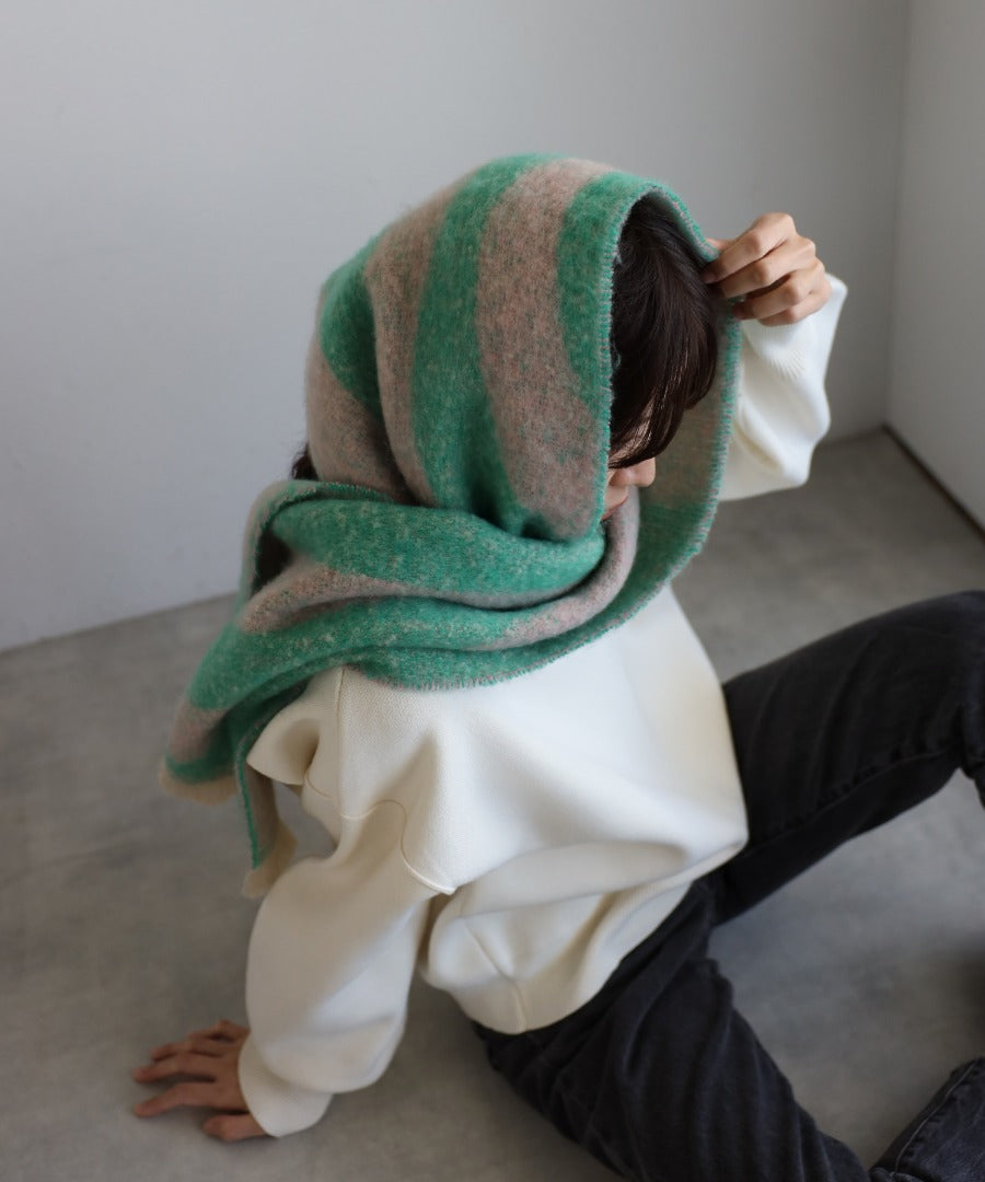 Bicolor Wave Pattern Muffler [LADIES] 8