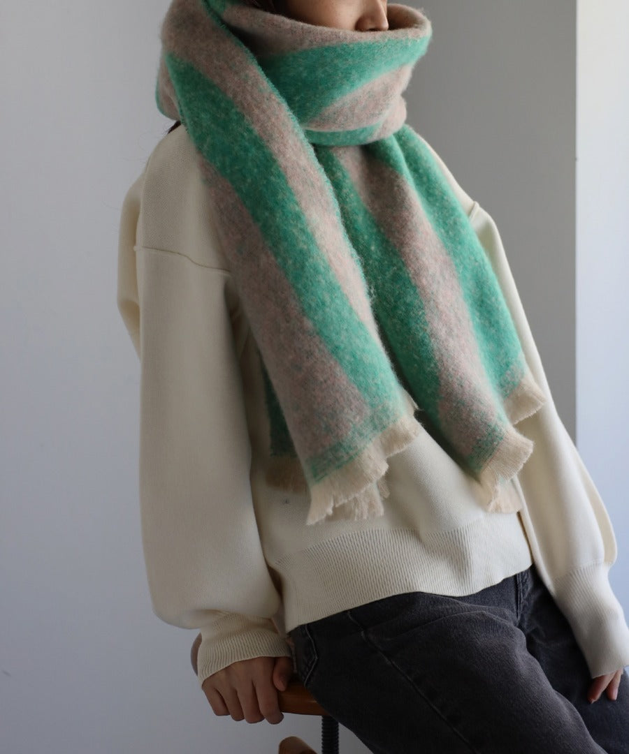 Bicolor Wave Pattern Muffler [LADIES] 10