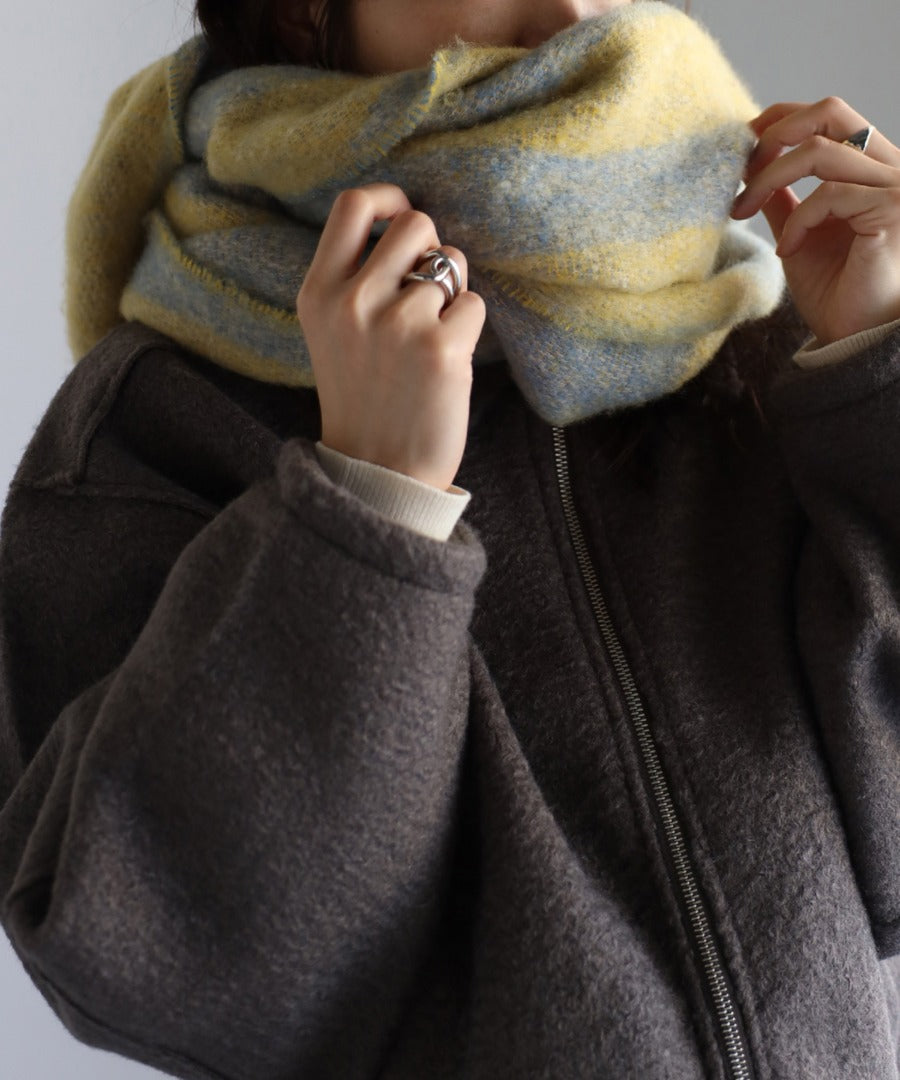 Bicolor Wave Pattern Muffler [LADIES] 15