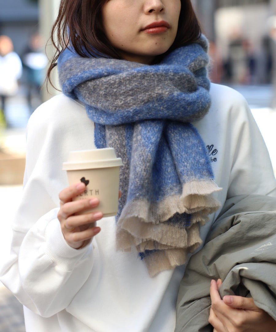 Bicolor Wave Pattern Muffler [LADIES] 17