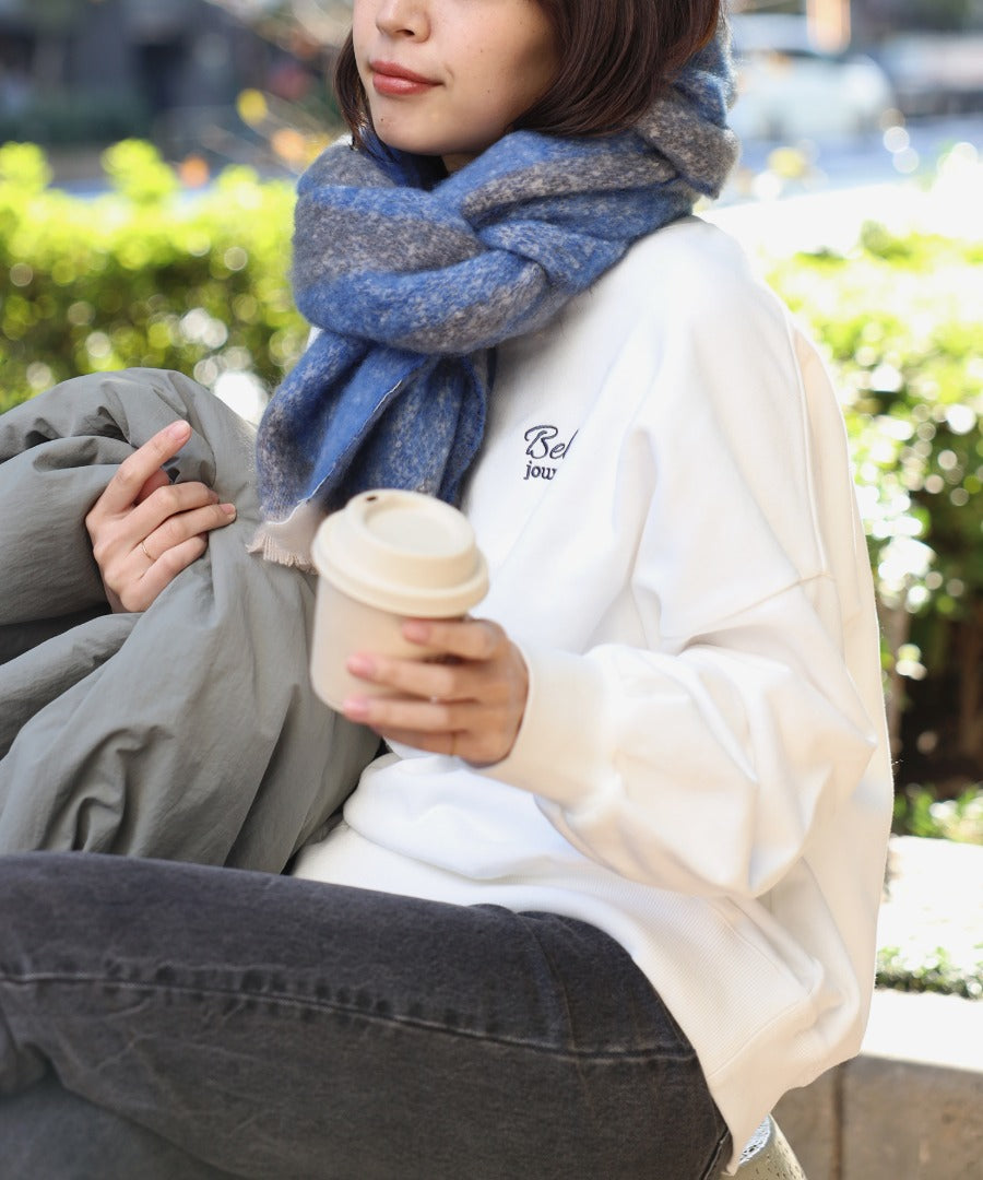 Bicolor Wave Pattern Muffler [LADIES] 19