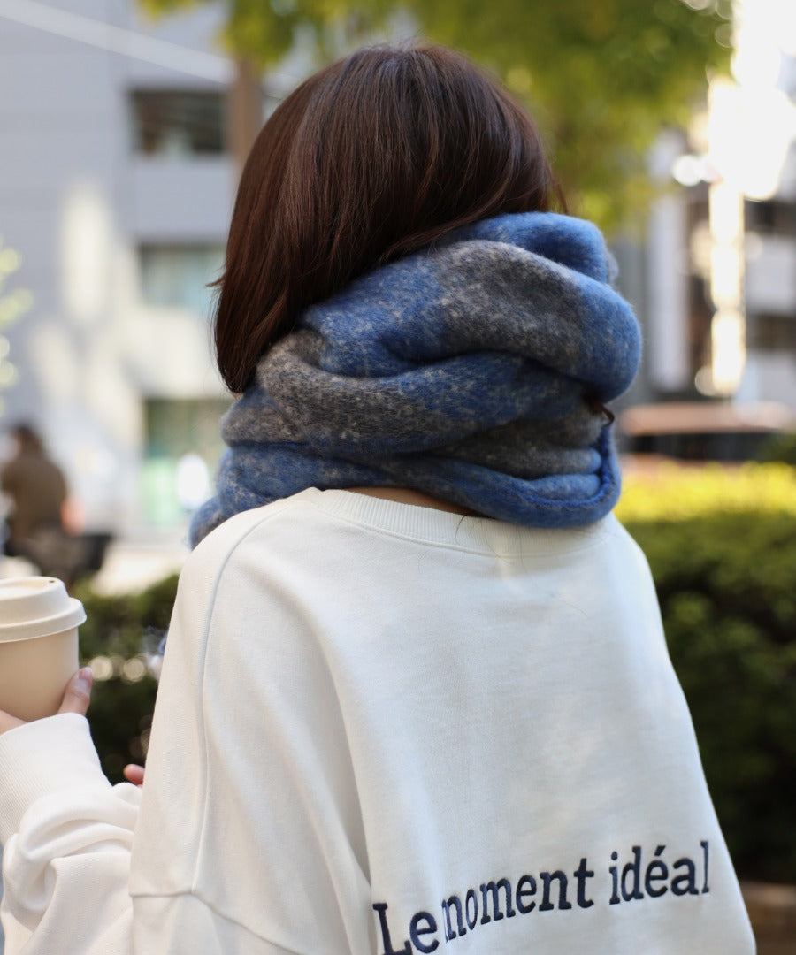 Bicolor Wave Pattern Muffler [LADIES] 21