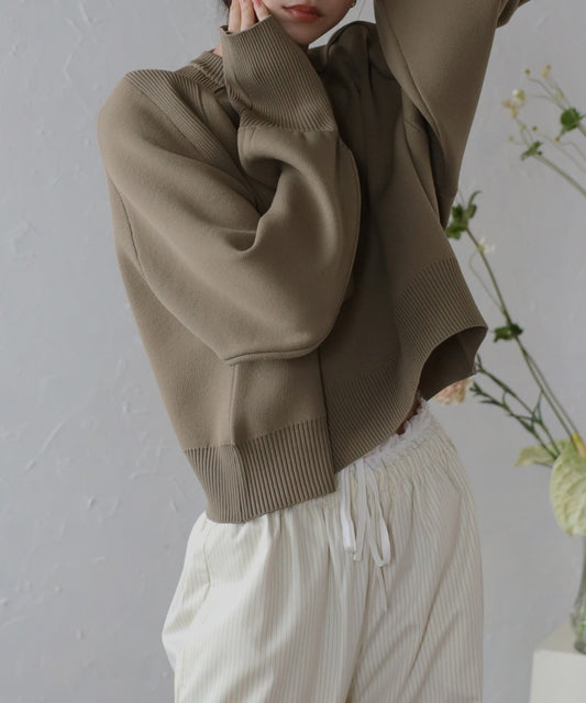 Arm Panel Rib Cropped Double Knit [LADIES] 1