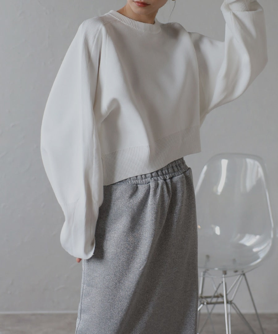 Arm Panel Rib Cropped Double Knit [LADIES] 9