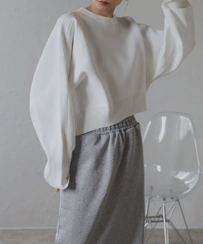 Arm Panel Rib Cropped Double Knit [LADIES] 9