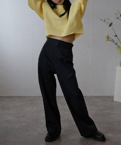 Arm Panel Rib Cropped Double Knit [LADIES] 19