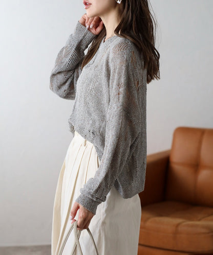 Crew Neck Damage Knit [LADIES] 4