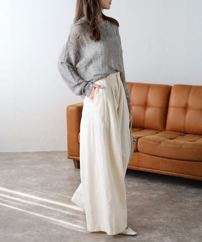 Crew Neck Damage Knit [LADIES] 7