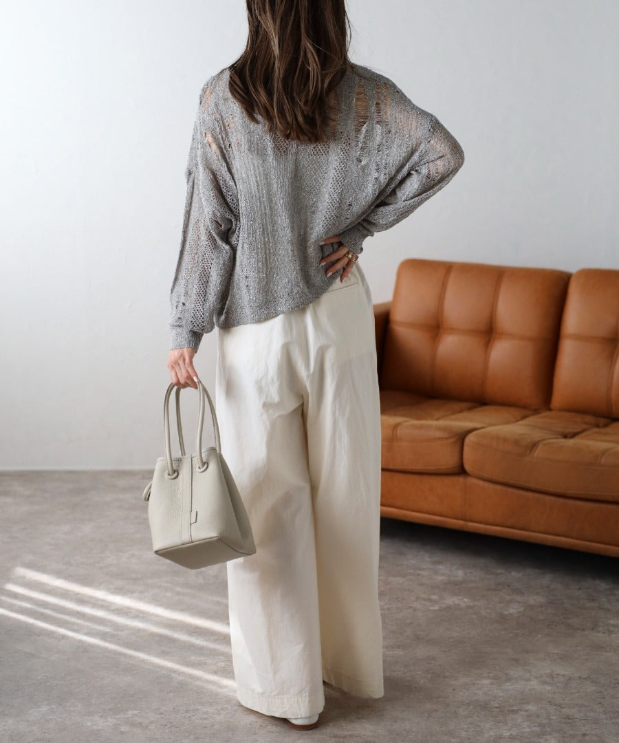 Crew Neck Damage Knit [LADIES] 8