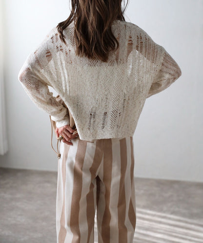Crew Neck Damage Knit [LADIES] 15