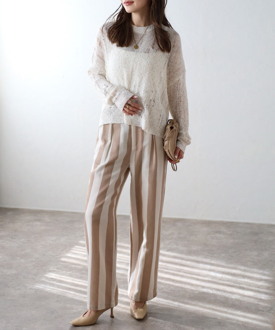 Crew Neck Damage Knit [LADIES] 16