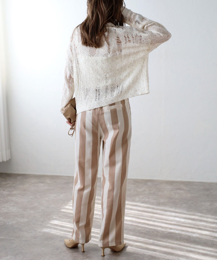 Crew Neck Damage Knit [LADIES] 18
