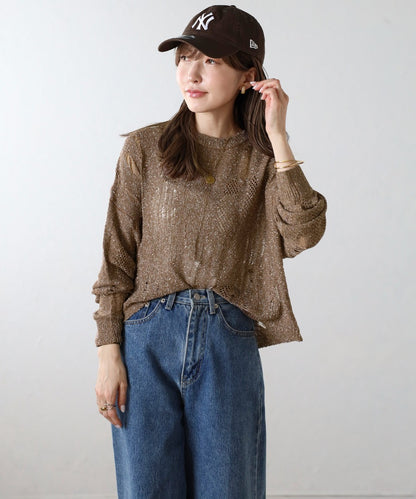 Crew Neck Damage Knit [LADIES] 22