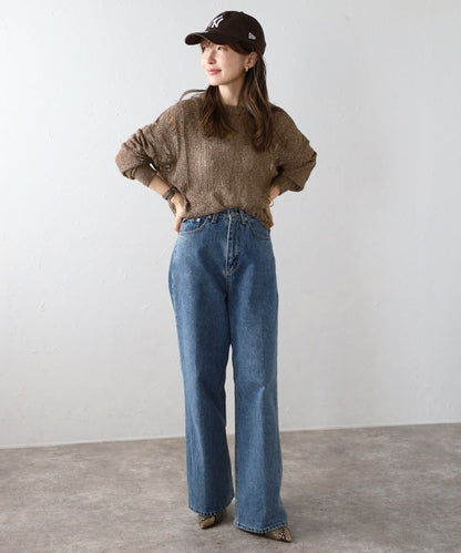 Crew Neck Damage Knit [LADIES] 25