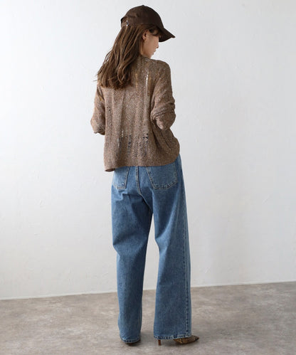 Crew Neck Damage Knit [LADIES] 28