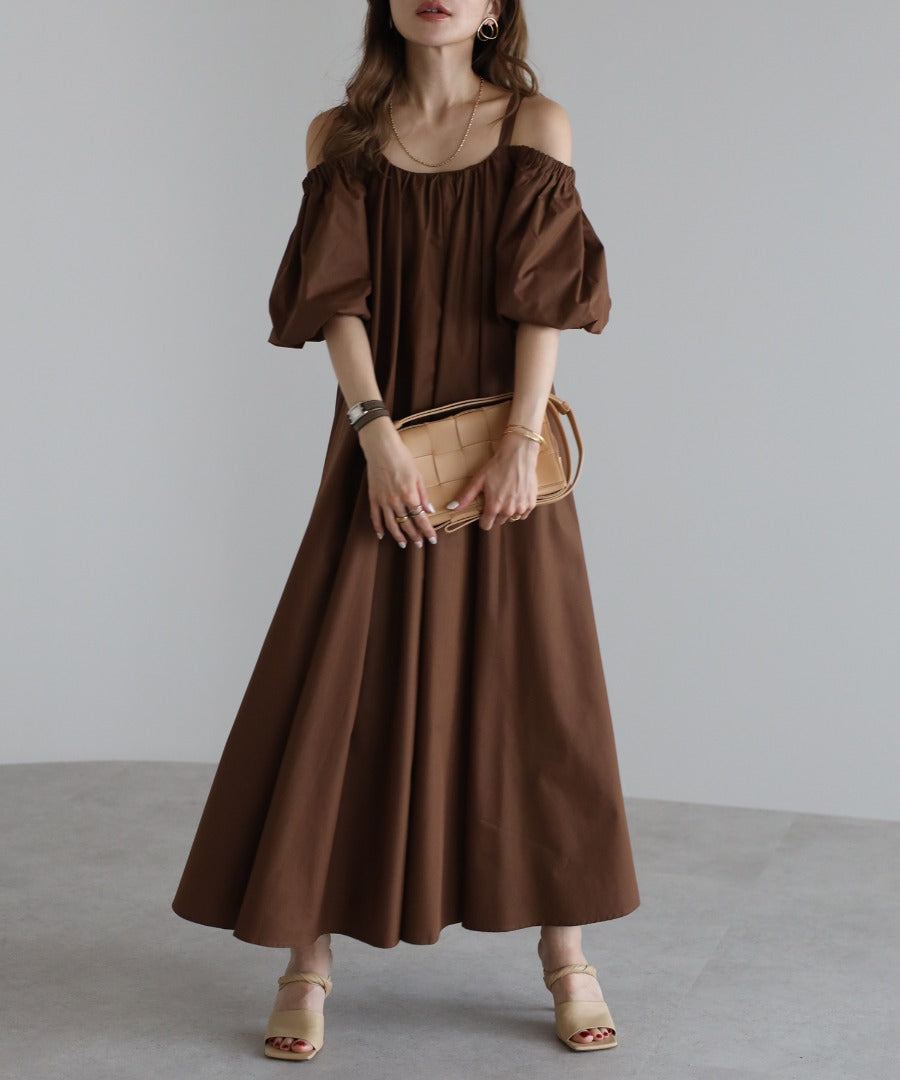 2Way Balloon Sleeve Flare Dress [LADIES] 5