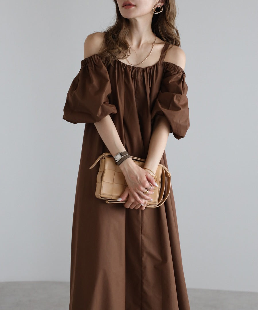 2Way Balloon Sleeve Flare Dress [LADIES] 6