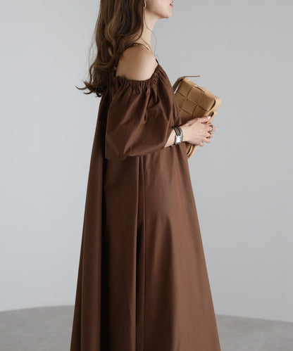 2Way Balloon Sleeve Flare Dress [LADIES] 7