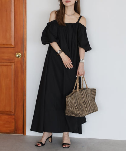2Way Balloon Sleeve Flare Dress [LADIES] 9